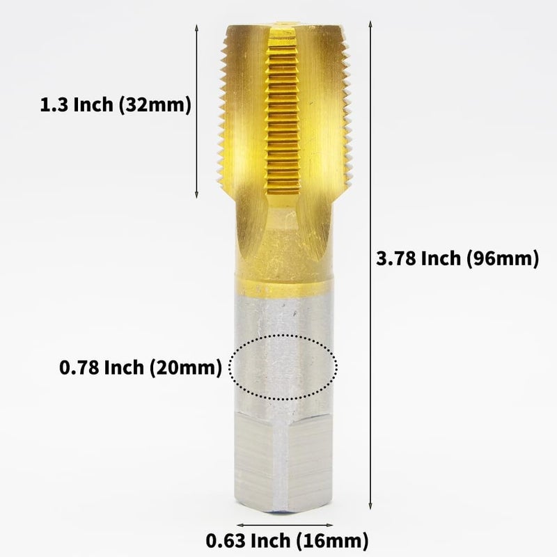 LingGan 3/4-14 NPT Tap Pipe Thread, M35 Cobalt Steel, Extra Hard, Industrial Grade for Heavy-Duty Jobs, More Durable & Heat Resistant, Perfect for Stainless Steel - Ideal for DIY & Professionals - Image 3